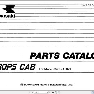 Kawasaki 65ZII 110ZII Rops Cab Parts Catalog AAAP00058-2