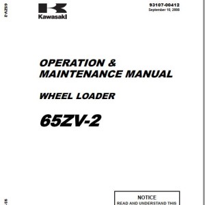 Kawasaki 65ZV-2 65TMV-2 Operation & Maintenance Manual