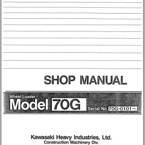 Kawasaki 70 70G Shop Manual