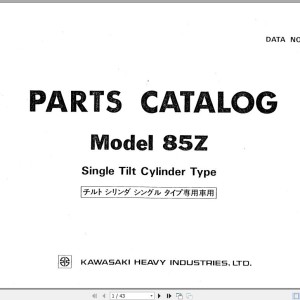 Kawasaki 70B 80 85Z7 85Z7B 95ZII Parts Catalog