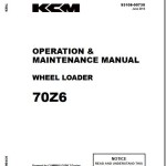 Kawasaki 70Z6 Operation & Maintenance Manual 93108-00730