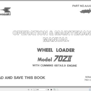 Kawasaki 70ZII 70ZIII Operation & Maintenance Manual