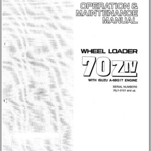 Kawasaki 70ZIV Operation & Maintenance Manual