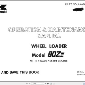 Kawasaki 80ZIII Operation & Maintenance Manual