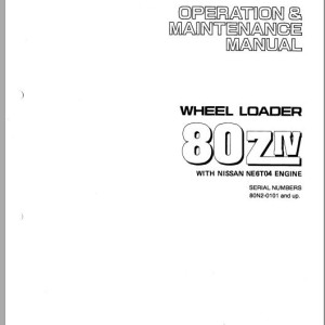 Kawasaki 80ZIV Operation & Maintenance Manual