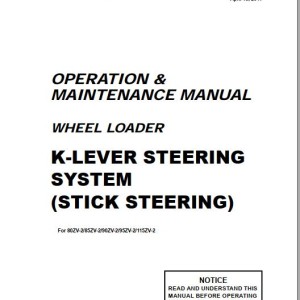 Kawasaki 80ZV-2 85ZV-2 90ZV-2 95ZV-2 115ZV-2 Operation & Maintenance Manual