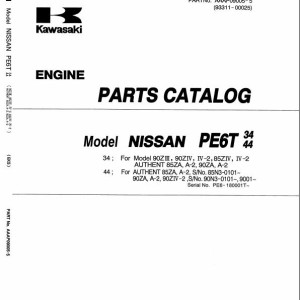 Kawasaki 85ZA To 90ZIV-2 Parts Catalog