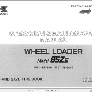 Kawasaki 85ZIII Operation & Maintenance Manual