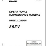 Kawasaki 85ZV 85Z5 Operation & Maintenance Manual