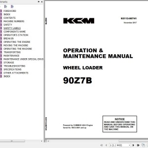 Kawasaki 90Z7B Operation & Maintenance Manual