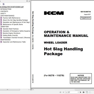 Kawasaki 95Z7 90Z7B-115Z7B Operation & Maintenance Manual