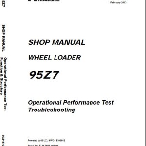 Kawasaki 95Z7 Shop Manual