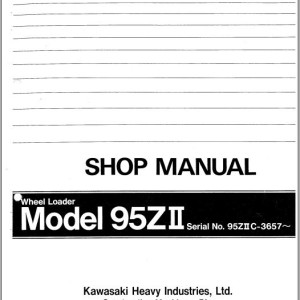 Kawasaki 95ZII KSS95ZII Shop Manual