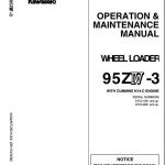 Kawasaki 95ZIV-3 Operation & Maintenance Manual