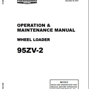 Kawasaki 95ZV-2 Operation & Maintenance Manual