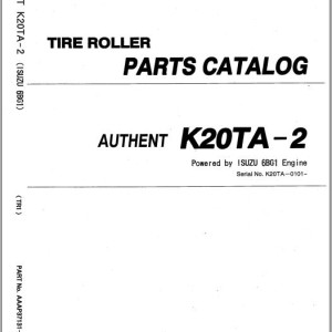 Kawasaki K20TA-2 Parts Catalog AAAP37131-4 (93342-00074)