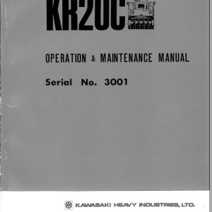 Kawasaki KR20C Operation & Maintenance Manual O5202-7