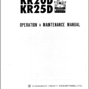 Kawasaki KR20D KR25D Operation & Maintenance Manual O5209-2