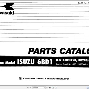 Kawasaki KMR12D KR20D Parts Catalog AAAP35005-2