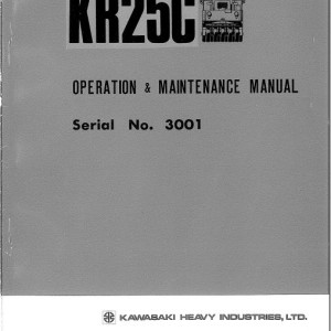 Kawasaki KR25C Operation & Maintenance Manual O5204-9