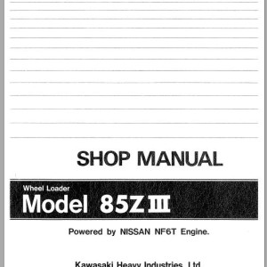 Kawasaki KSS80 KSS85Z 85ZIII Shop Manual