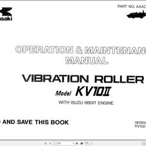 Kawasaki KV10II Operation & Maintenance Manual AAAO3903-0