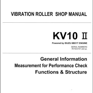 Kawasaki KV10II Shop Manual SV102E00-97X