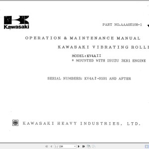 Kawasaki KV4AII Operation & Maintenance Manual AAA05108-1