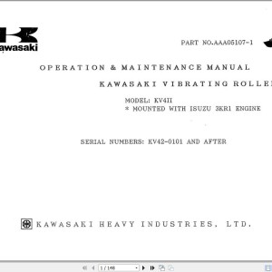 Kawasaki KV4II Operation & Maintenance Manual AAA05107-1