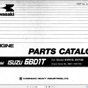 Kawasaki KVR10 Parts Catalog AAAP32105-0