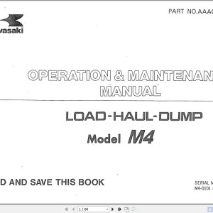 Kawasaki M4 Operation & Maintenance Manual AAA00502-6 (EXP)