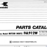 Kawasaki M6 MITSUI DEUTZ F6L912W Engine Parts Catalog P21005-2