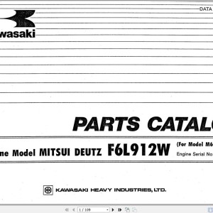 Kawasaki M6 MITSUI DEUTZ F6L912W Engine Parts Catalog P21005-2