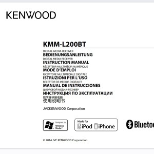 Kenwood Digital Media Receiver KMM-L200BT Instruction Manual B5A-0432-00