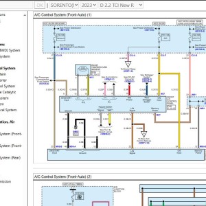 Kia Sorento 2.2 D TCI 2023 Wiring Diagrams