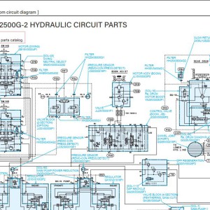 Kobelco CKE2500G-2 Electric and Hydraulic Circuit Diagram