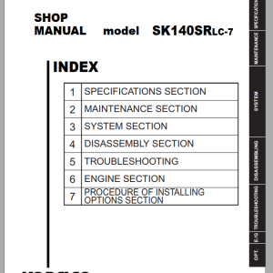 Kobelco SK140SRLC-7 Shop Manual S5YY0036E01