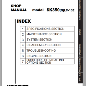 Kobelco SK350(N)LC-10E Shop Manual S5LC0055E02