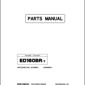 Kobelco ED160BR-7 Parts Manual S3LH00013ZE05