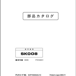 Kobelco SK008 Parts Manual S3PT00002ZJ14