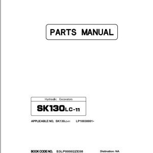 Kobelco SK130LC-11 Parts Manual S3LP00002ZE08