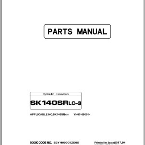 Kobelco SK140SRLC-3 Parts Manual S3YH00009ZE05