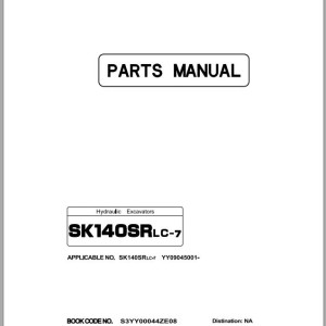 Kobelco SK140SRLC-7 Parts Manual S3YY00044ZE08