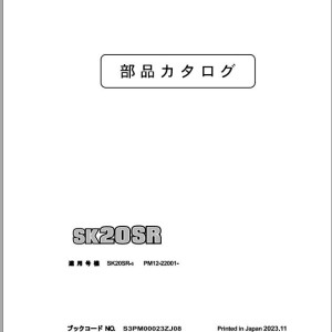 Kobelco SK20SR-6 Parts Manual S3PM00023ZJ08