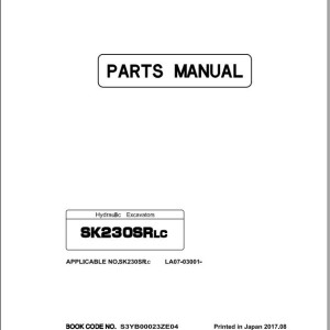 Kobelco SK230SRLC Parts Manual S3YB00023ZE04