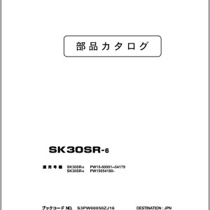 Kobelco SK30SR-6 SK35SR-6 Parts Manual