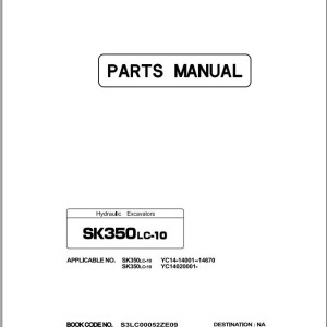 Kobelco SK350LC-10 Parts Manual