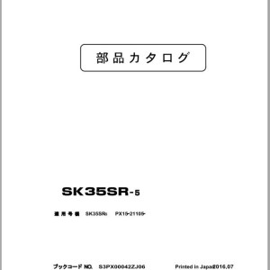 Kobelco SK35SR-5 Parts Manual S3PX00042ZJ06