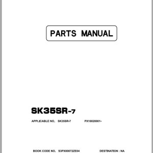 Kobelco SK35SR-7 Parts Manual S3PX00072ZE04