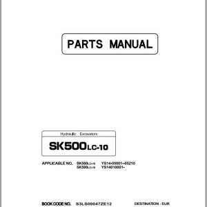 Kobelco SK500LC-10 STD Europe Parts Manual S3LS00047ZE12